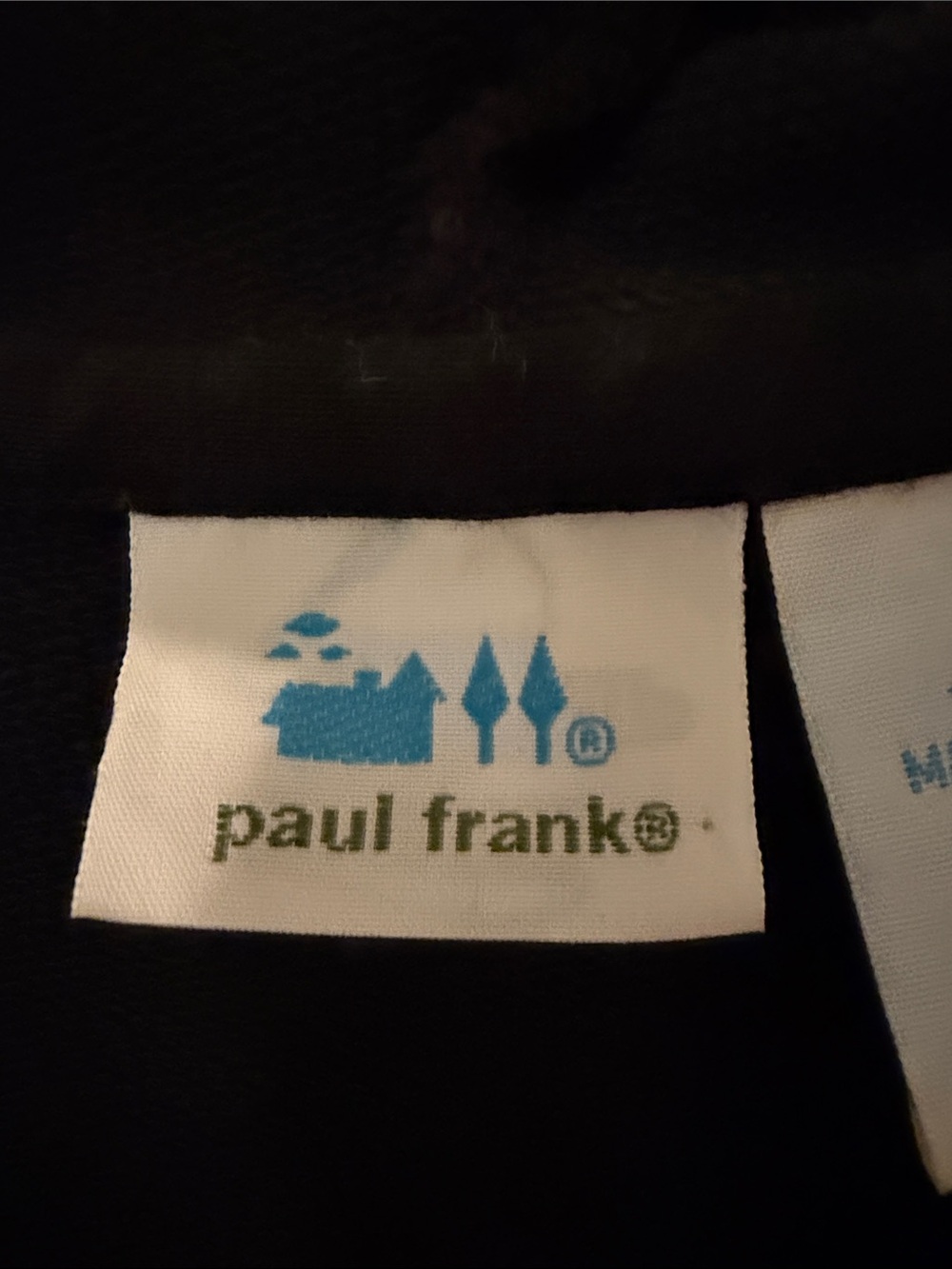 Paul Frank vintage 2005 Black Zip-Up Hoodie with Pink-Accented Skull Patch - Picture 7 of 11